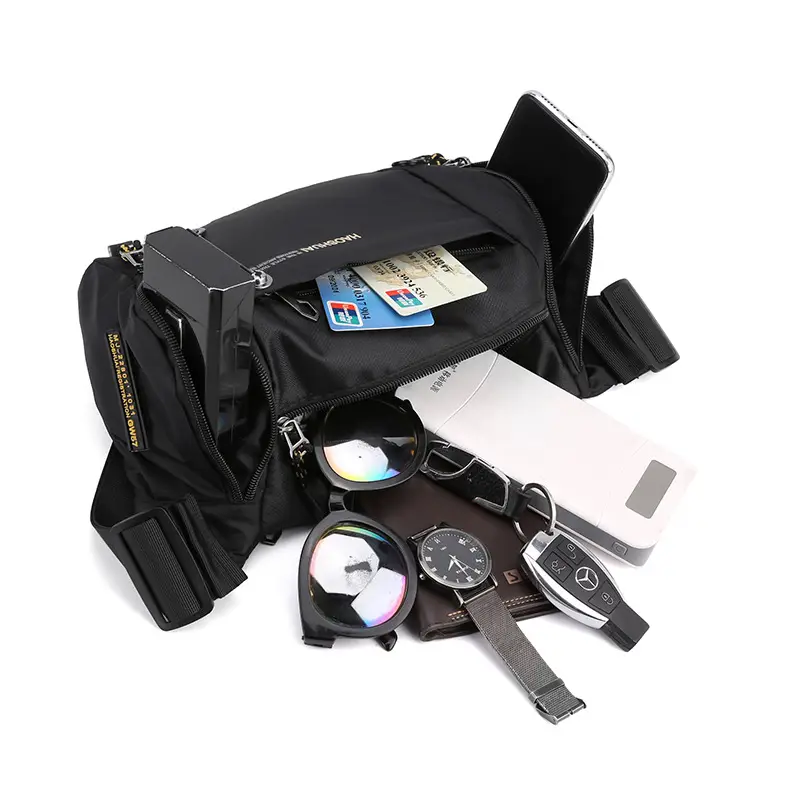 Men's Navy Blue Crossbody Chest Bag Large Capacity - Image 8