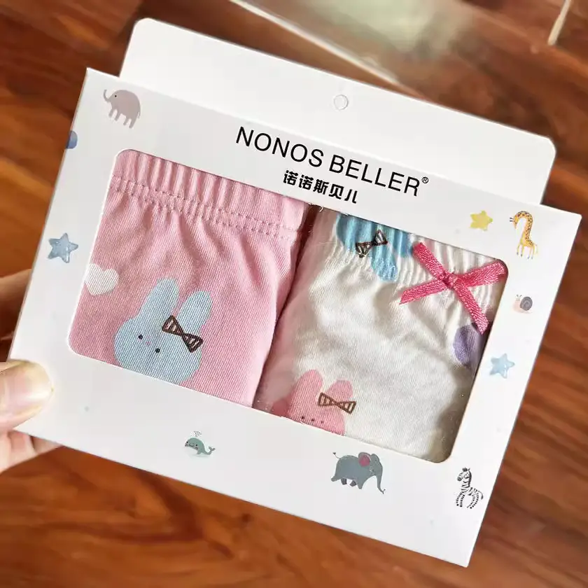 New Korean Girls Cotton Printed Box of 2 Underwear - Image 31