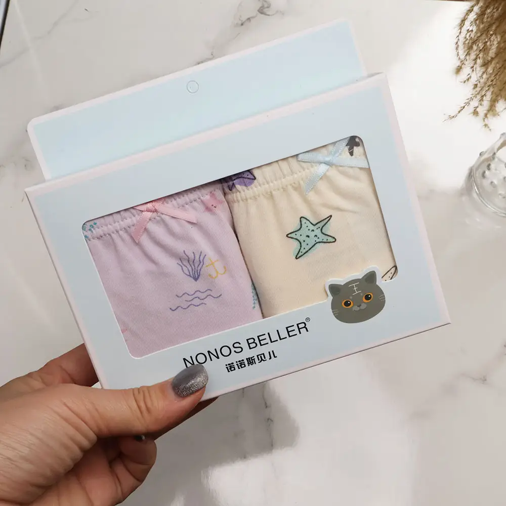 New Korean Girls Cotton Printed Box of 2 Underwear — feature 21