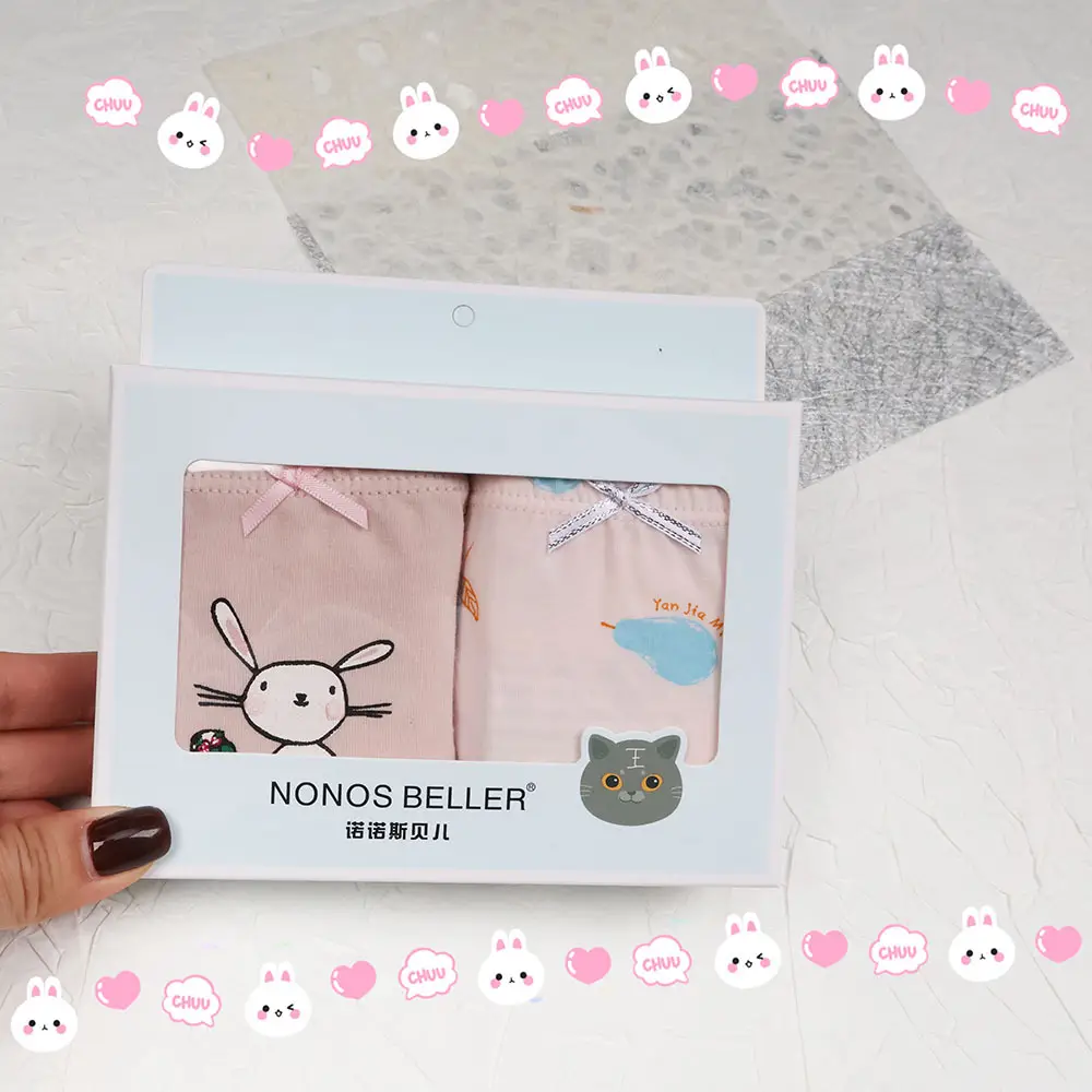 New Korean Girls Cotton Printed Box of 2 Underwear — feature 33