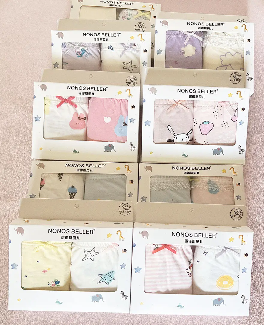 New Korean Girls Cotton Printed Box of 2 Underwear — feature 4