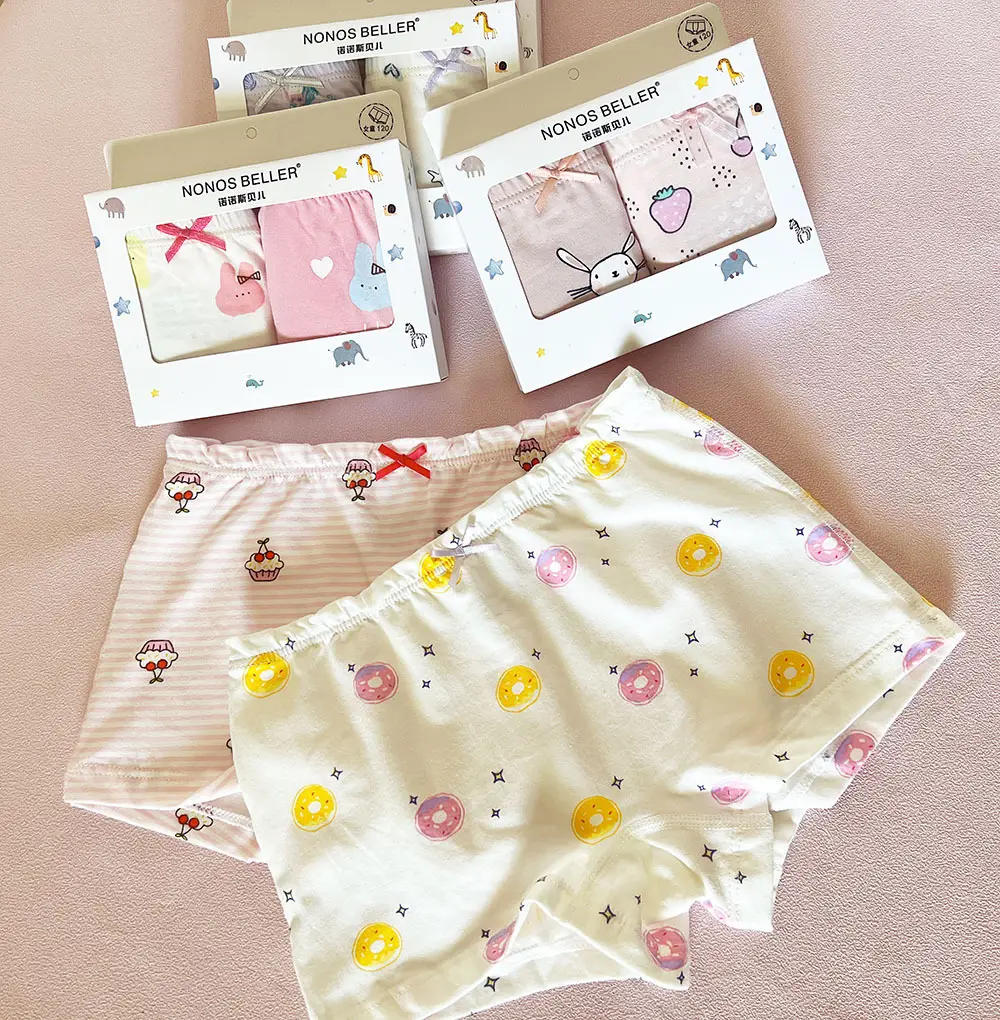 New Korean Girls Cotton Printed Box of 2 Underwear — feature 5