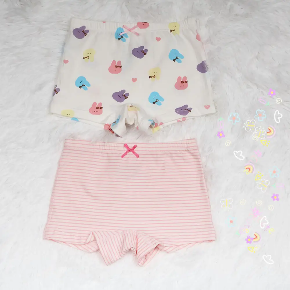 New Korean Girls Cotton Printed Box of 2 Underwear - Image 14