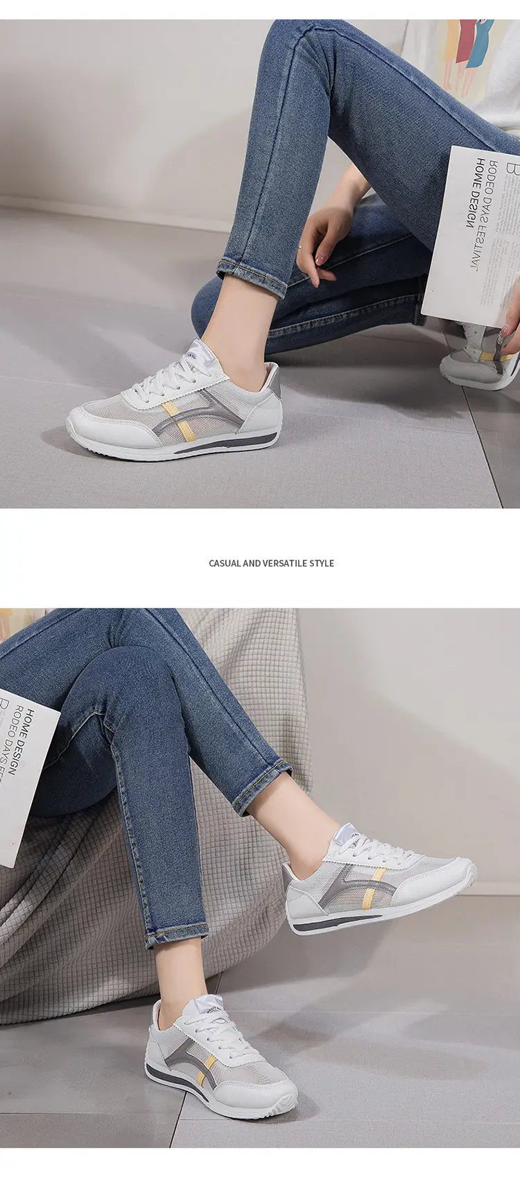 Women White Mesh Casual Shoes 2025 Summer — feature 13