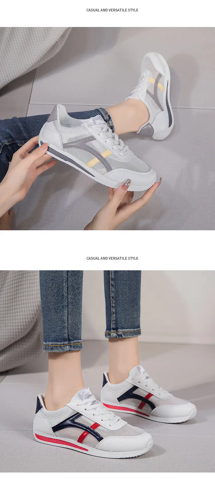 Women White Mesh Casual Shoes 2025 Summer — feature 14