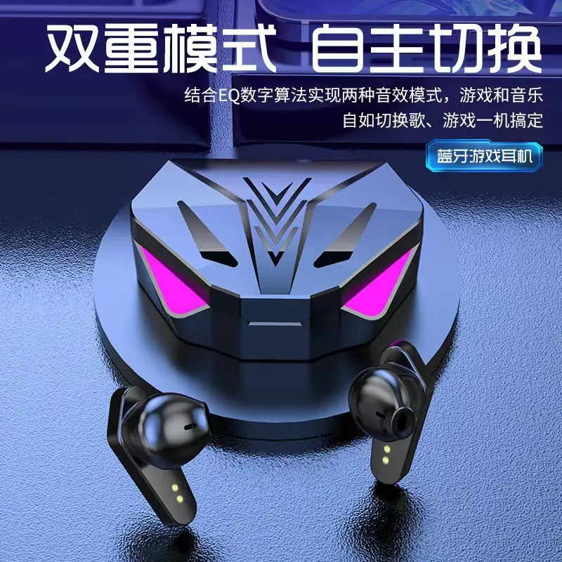 Wireless Bluetooth Headset with RGB Light & Charging Case - Image 9