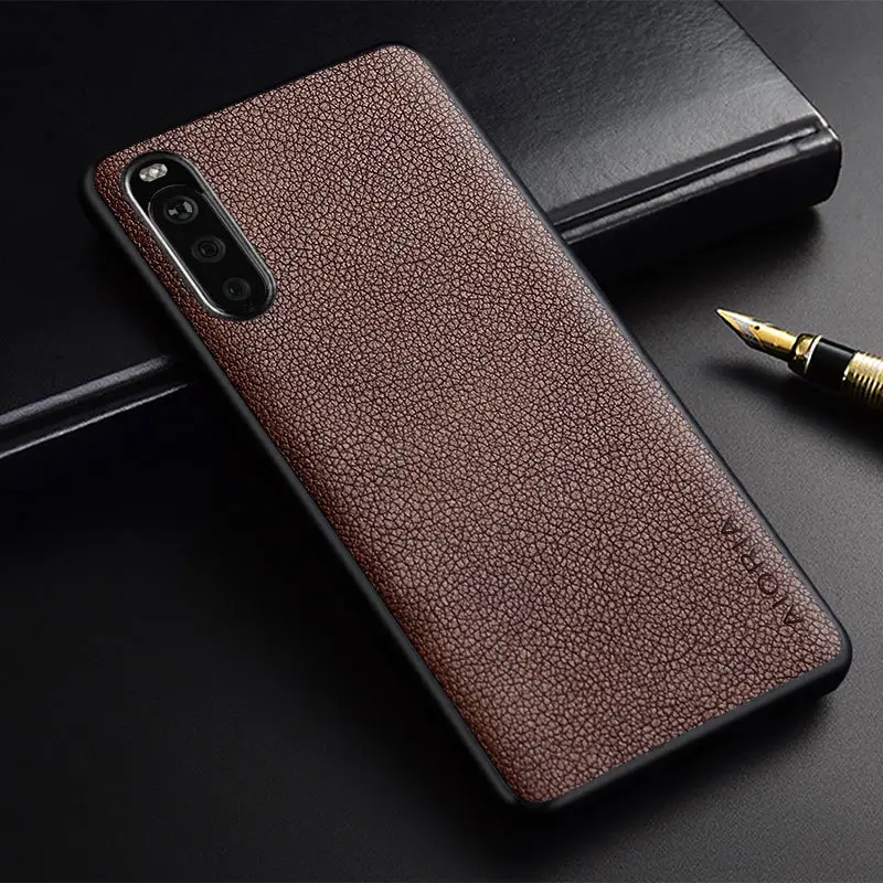 Small Litchi Pattern Phone Case for Sony Xperia 10 III