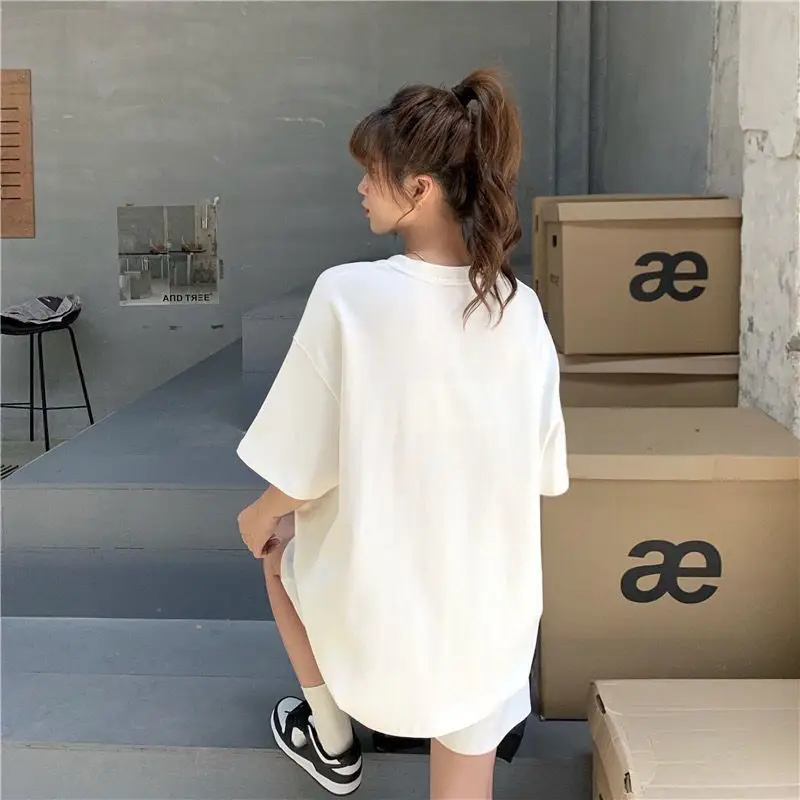Women Letter Ins Shorts Set Light Blue 2025 Summer — feature 23