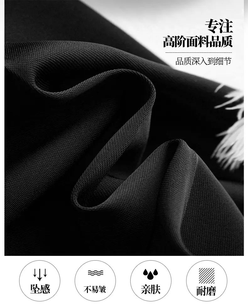 Women Black Slimming Wide Leg Pants with Handbag — feature 17