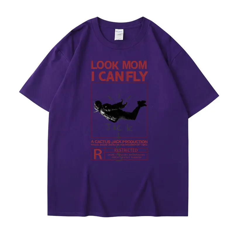Travis Scott Heavyweight T-Shirt Purple Joint Design