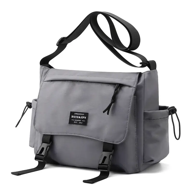 Men's Black Crossbody Bag with Adjustable Strap - Image 7