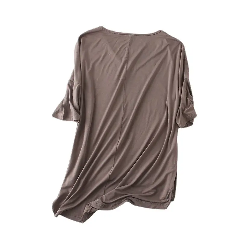 Women's Loose Half Sleeve T-Shirt Large V-Neck - Image 16