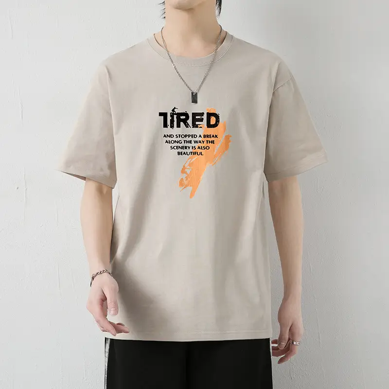 Men Black Graphic Cotton T-Shirt Loose Fit Summer Wear - Image 9