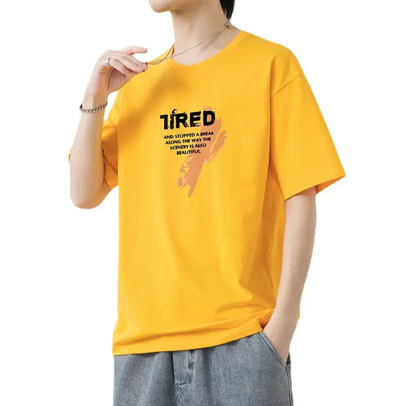 Men Black Graphic Cotton T-Shirt Loose Fit Summer Wear - Image 12