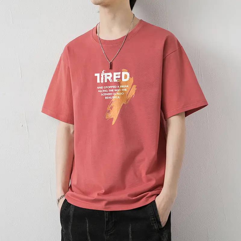Men Black Graphic Cotton T-Shirt Loose Fit Summer Wear - Image 6