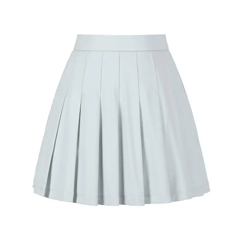 Women's White Pleated Skirt with Pocket Anti-Running - Image 15