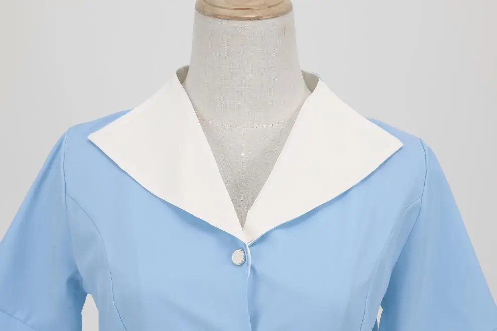 Pink 50s V-Neck Casual Party Dress — feature 33