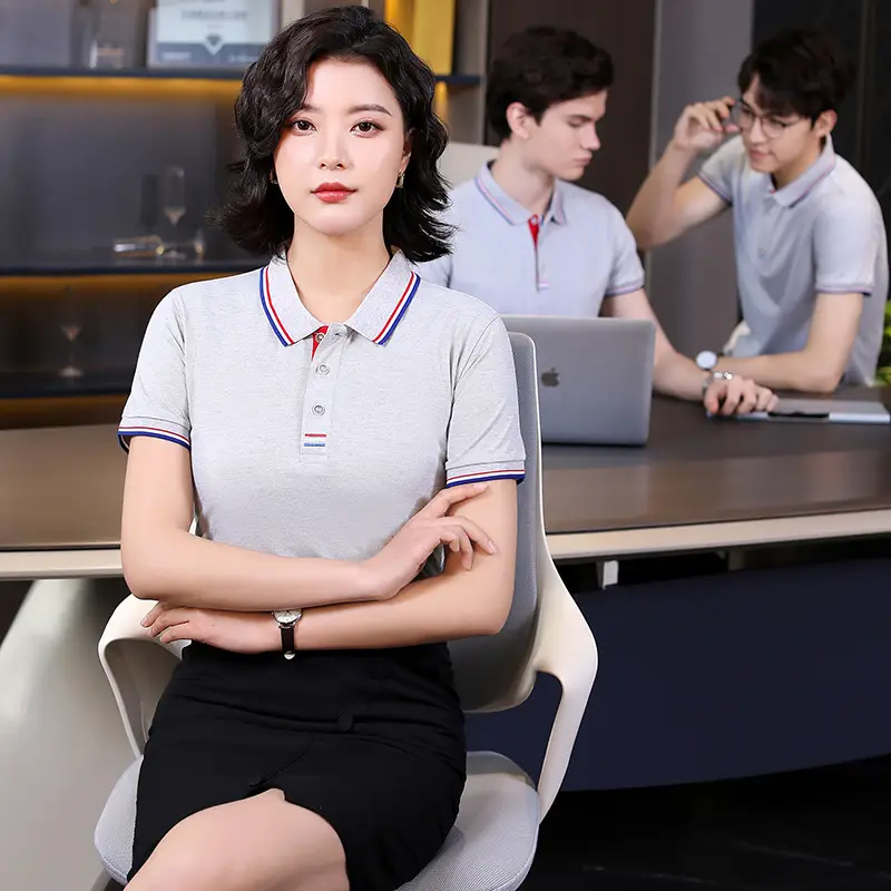 Men Navy Polo Shirt Breathable Summer Workwear - Image 14