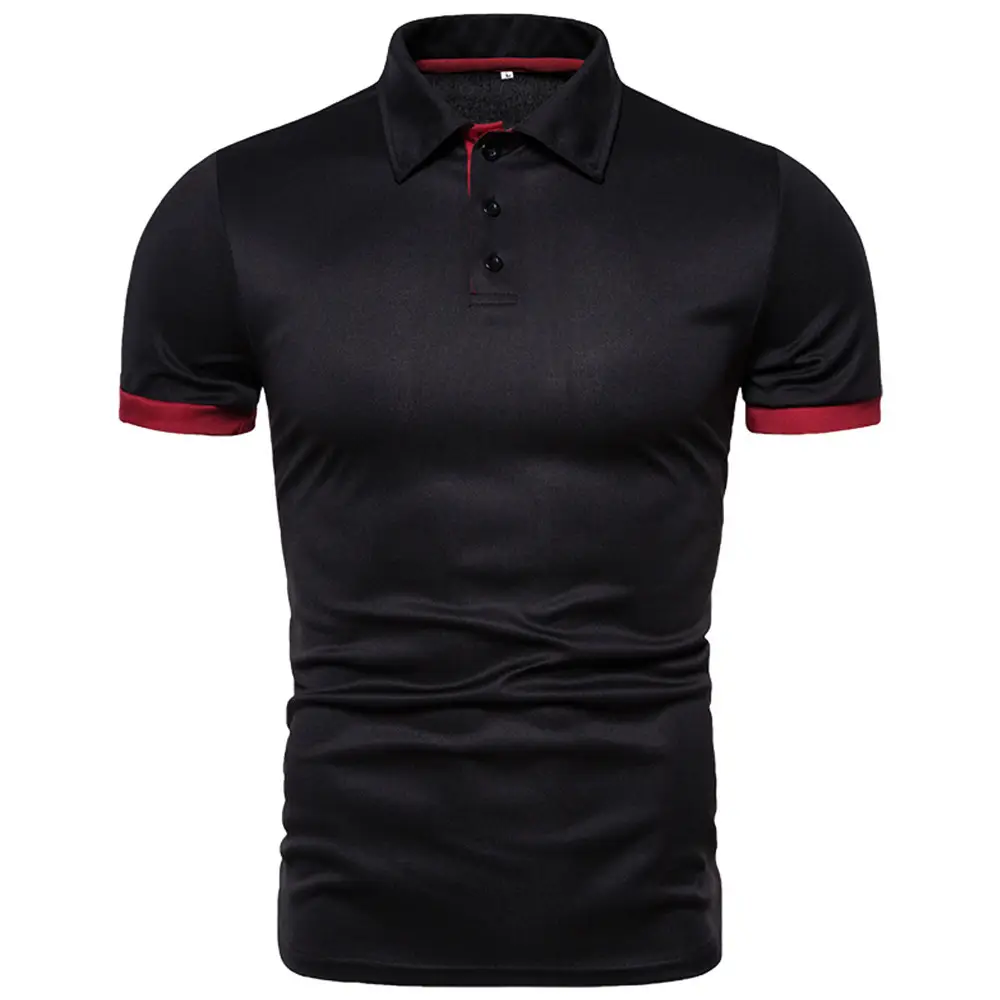 Men's Navy Blue Polo T-Shirt Short Sleeve Summer Wear - Image 10