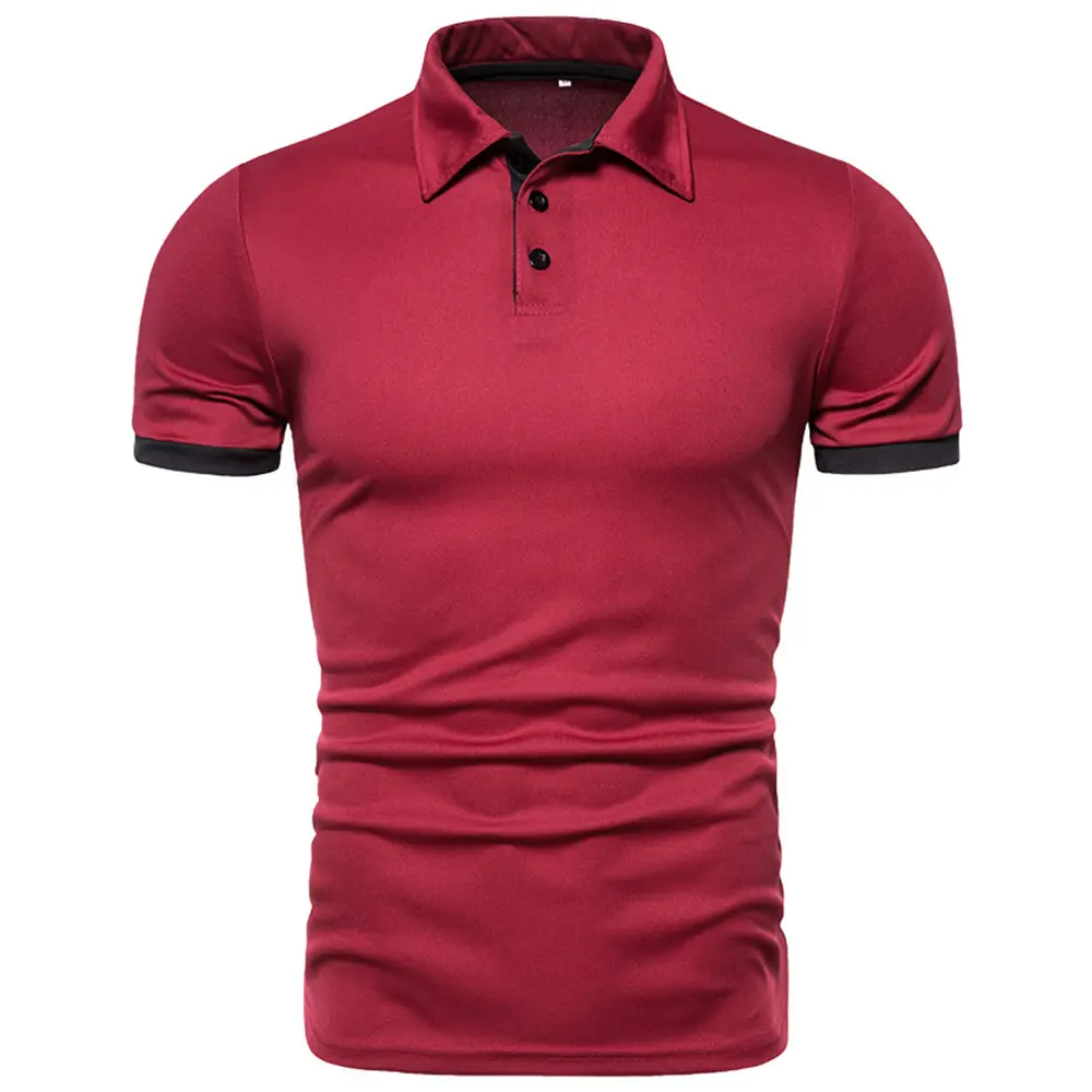 Men's Navy Blue Polo T-Shirt Short Sleeve Summer Wear - Image 11