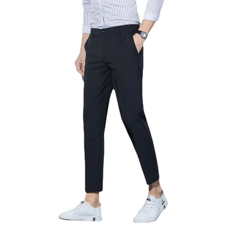 Men's Drapey Slim Fit Pants Black Nine Point