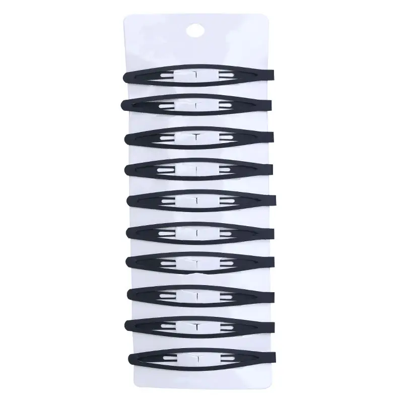 Matte Black 7.5cm Large Metal BB Clips for Girls - Image 6