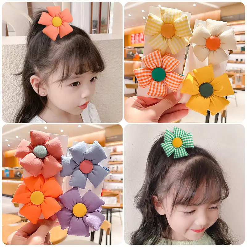 Cute Flower Plaid Hair Band for Girls Kids - Image 53