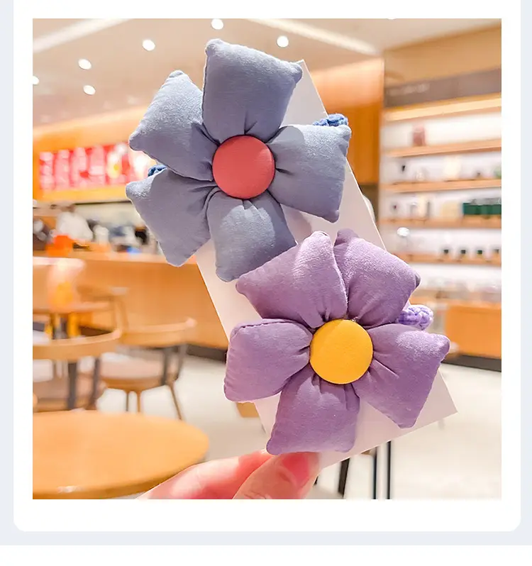 Cute Flower Plaid Hair Band for Girls Kids — feature 6