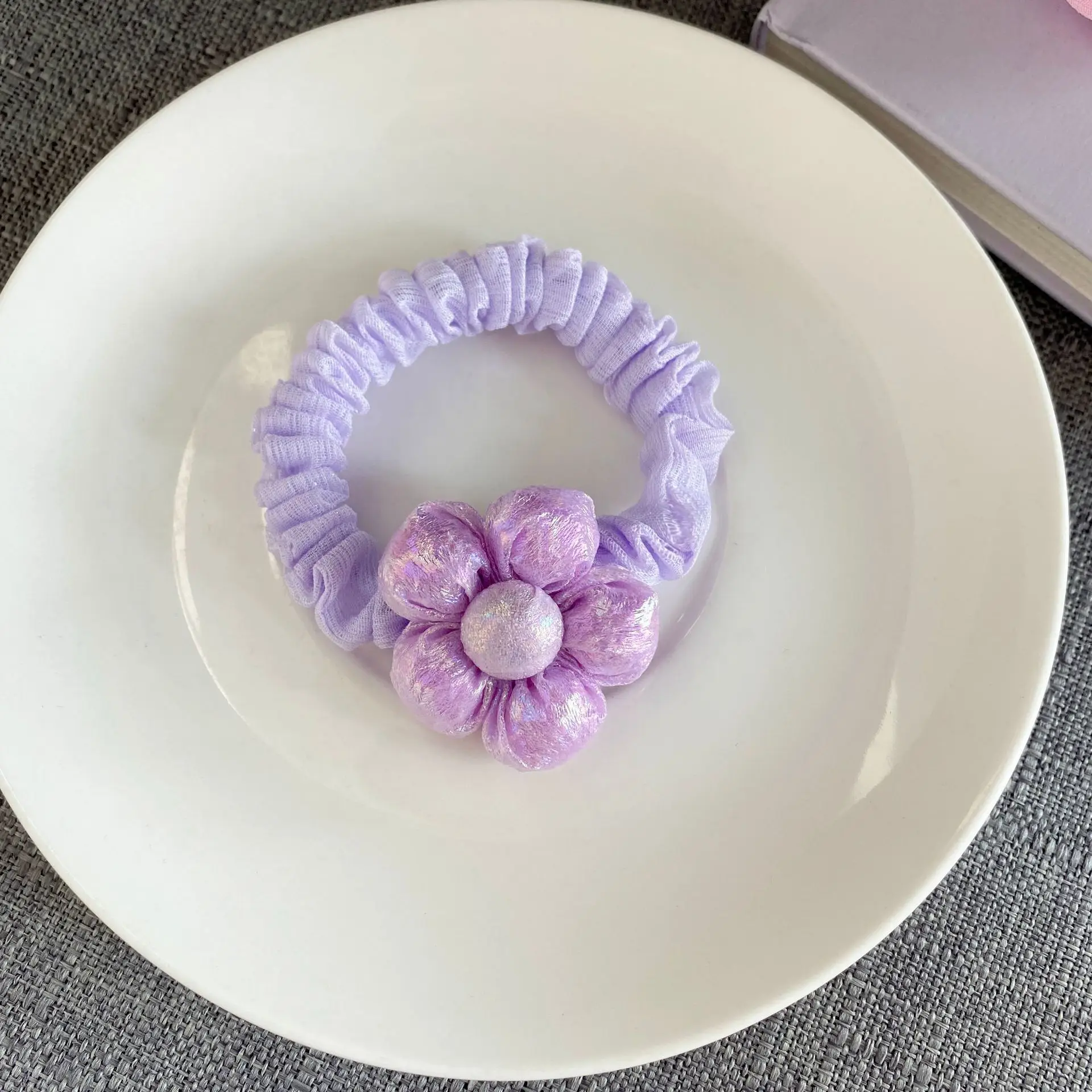 Cute Flower Plaid Hair Band for Girls Kids - Image 17