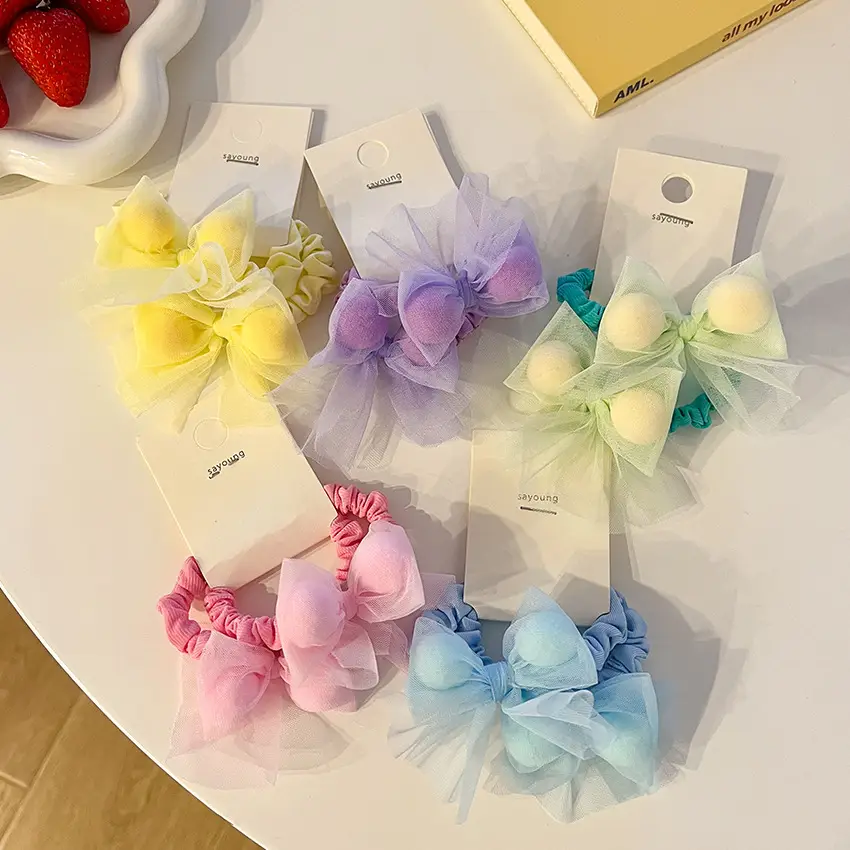 Cute Flower Plaid Hair Band for Girls Kids - Image 39