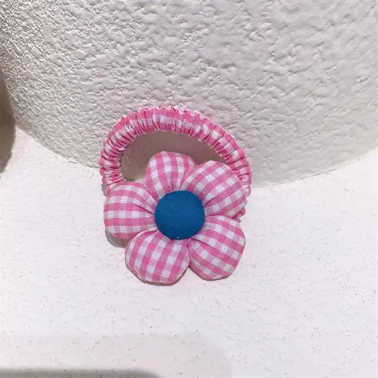 Cute Flower Plaid Hair Band for Girls Kids - Image 40