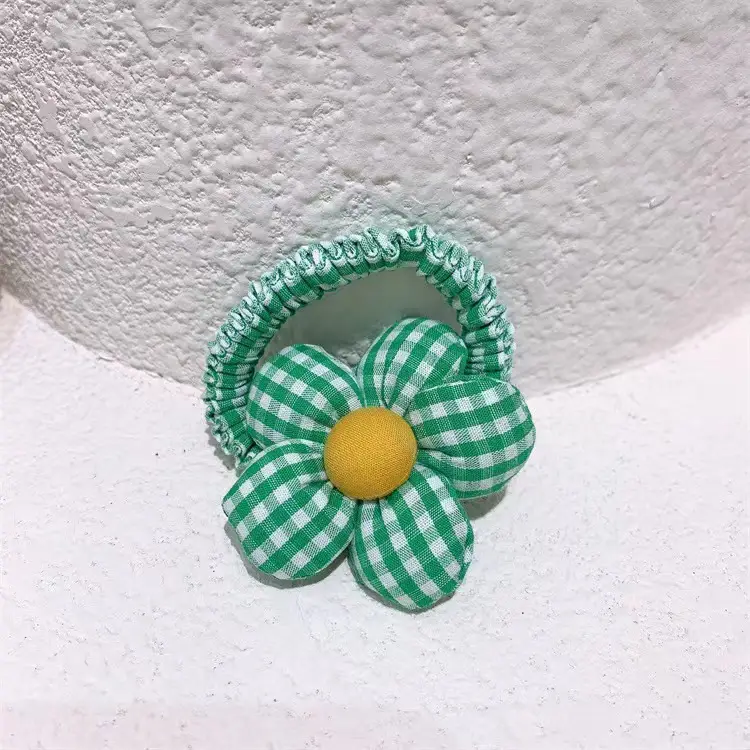 Cute Flower Plaid Hair Band for Girls Kids - Image 42