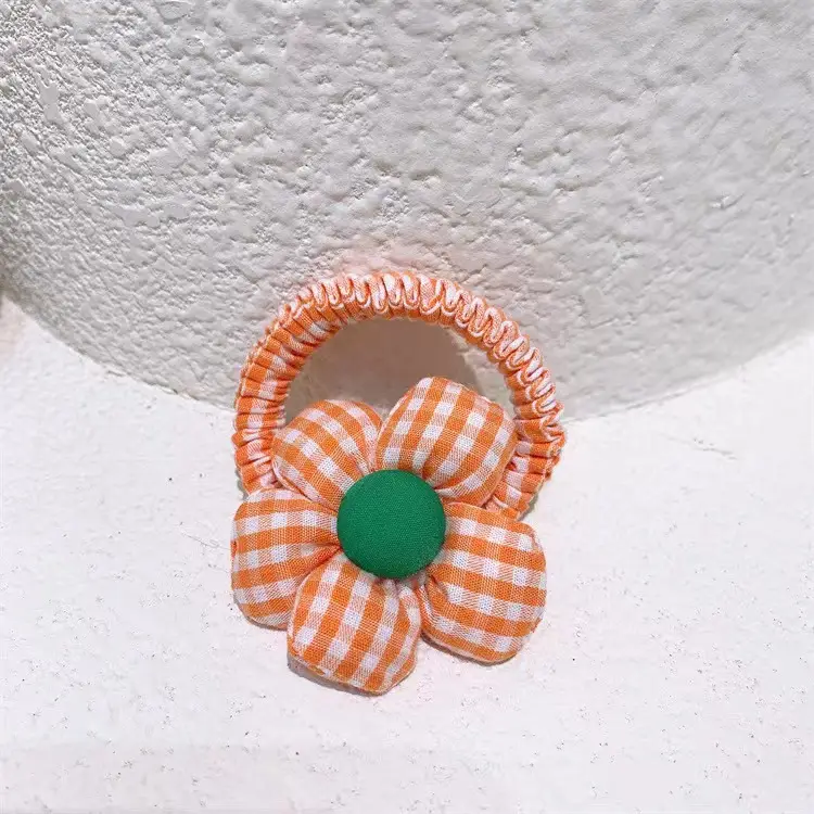 Cute Flower Plaid Hair Band for Girls Kids - Image 44