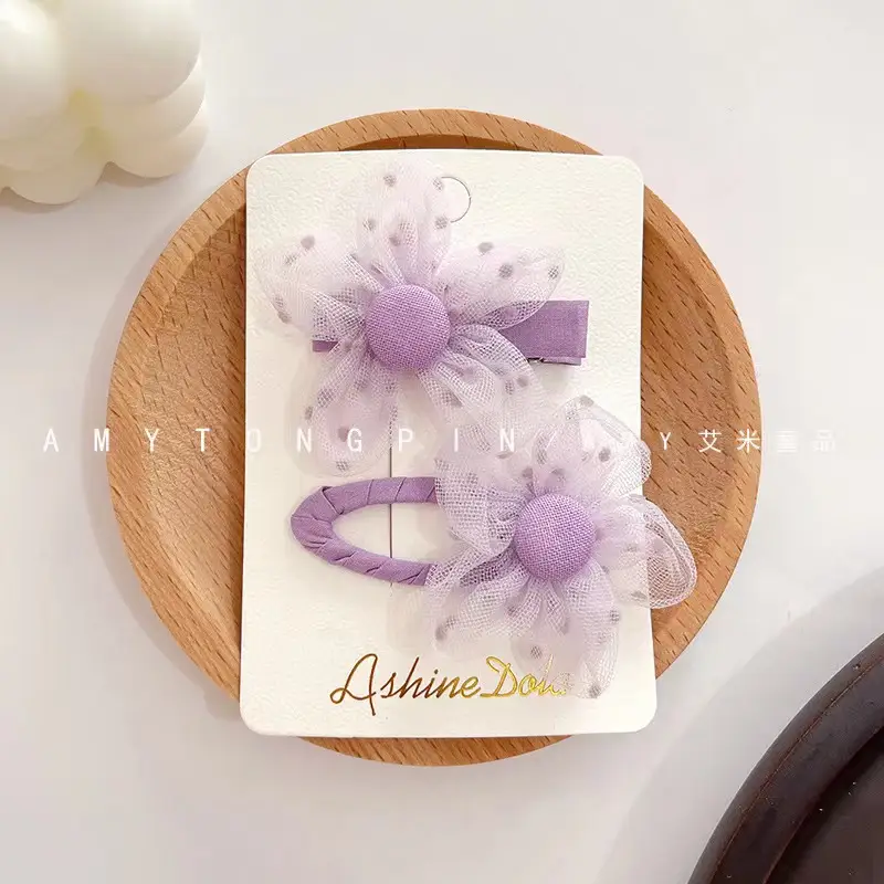 Cute Flower Plaid Hair Band for Girls Kids - Image 50