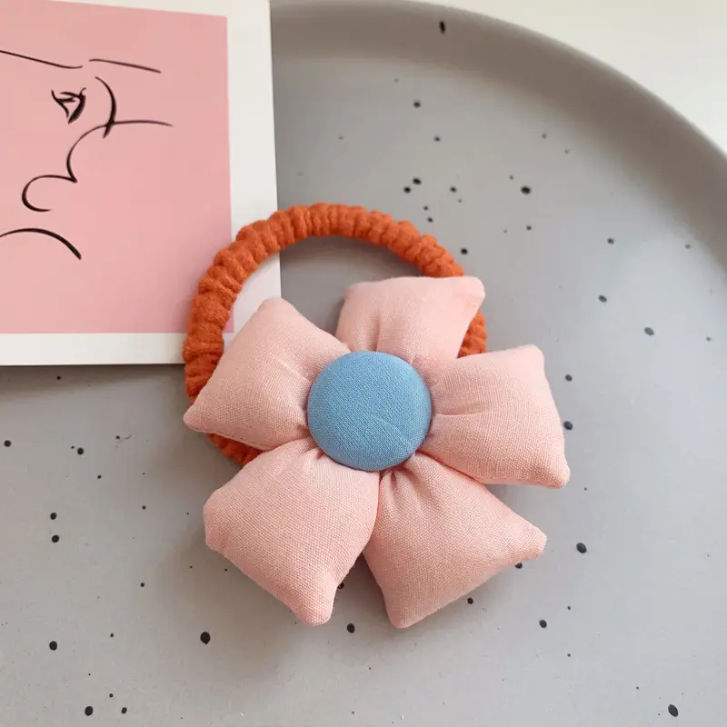 Cute Flower Plaid Hair Band for Girls Kids - Image 6