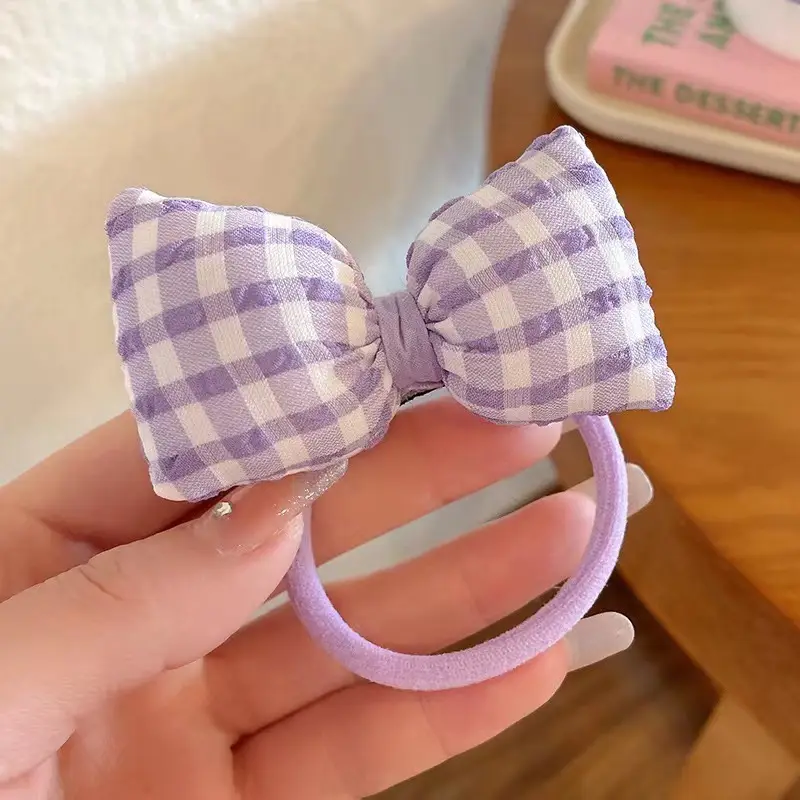 Cute Flower Plaid Hair Band for Girls Kids - Image 8