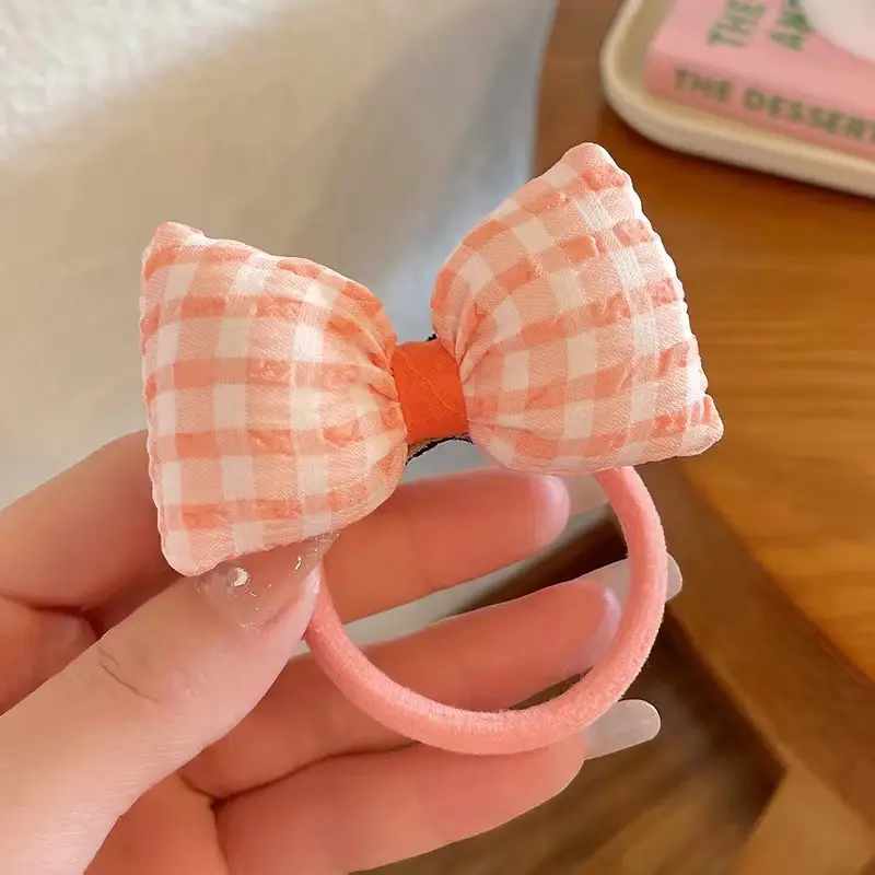 Cute Flower Plaid Hair Band for Girls Kids - Image 9