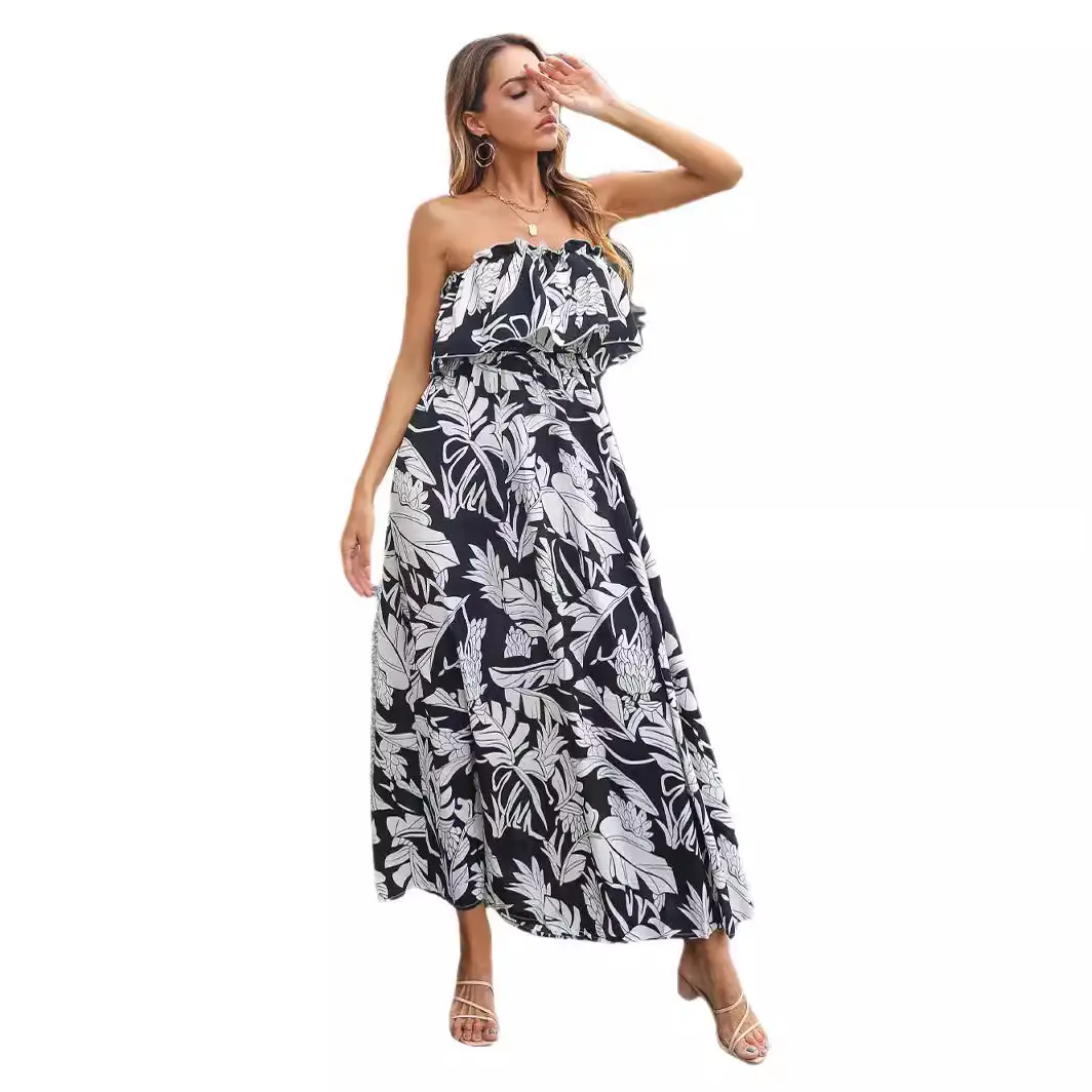 Printed Strapless Summer Dress for Women - Image 13