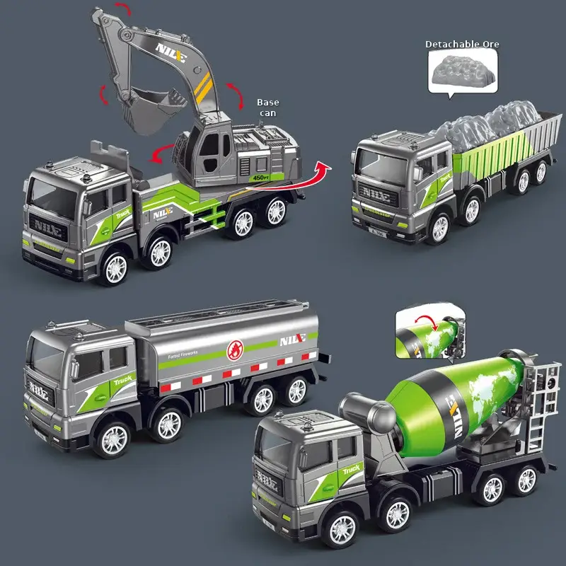 Inertia Alloy Toy Trucks for Kids Engineering & Mixing - Image 6
