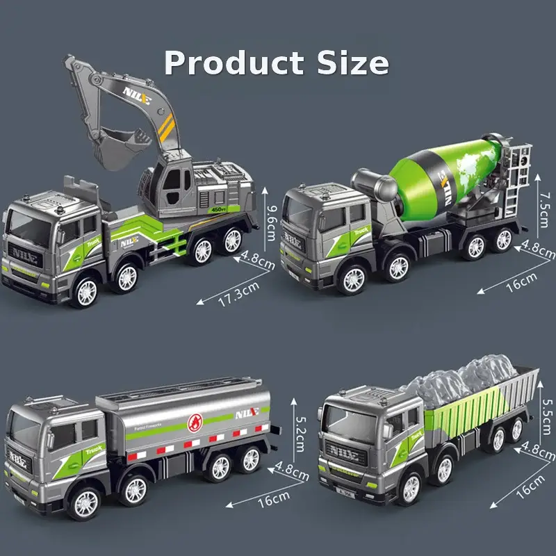 Inertia Alloy Toy Trucks for Kids Engineering & Mixing - Image 7