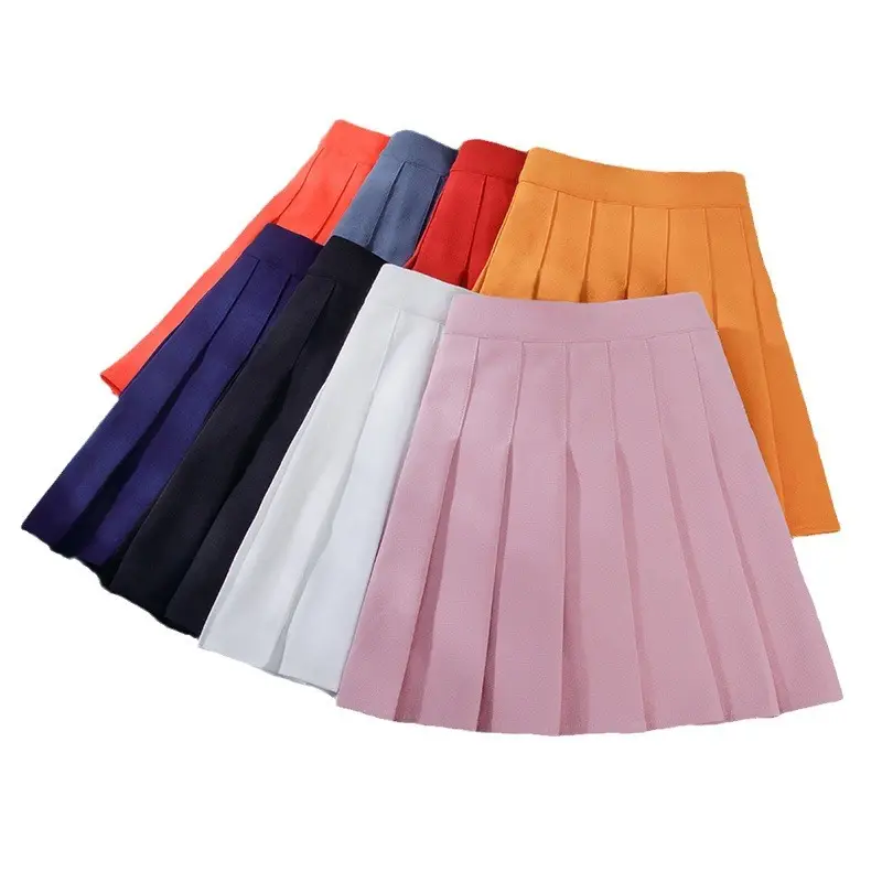 Pink Pleated Skirt Women High Waist A-Line 2022 - Image 10