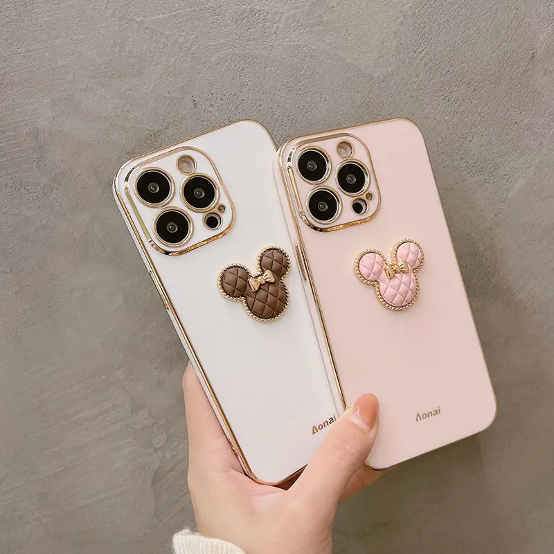 Cute Bear Head iPhone15 Case Drop Proof Silicone
