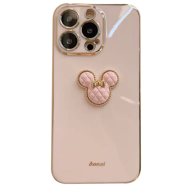 Cute Bear Head iPhone15 Case Drop Proof Silicone