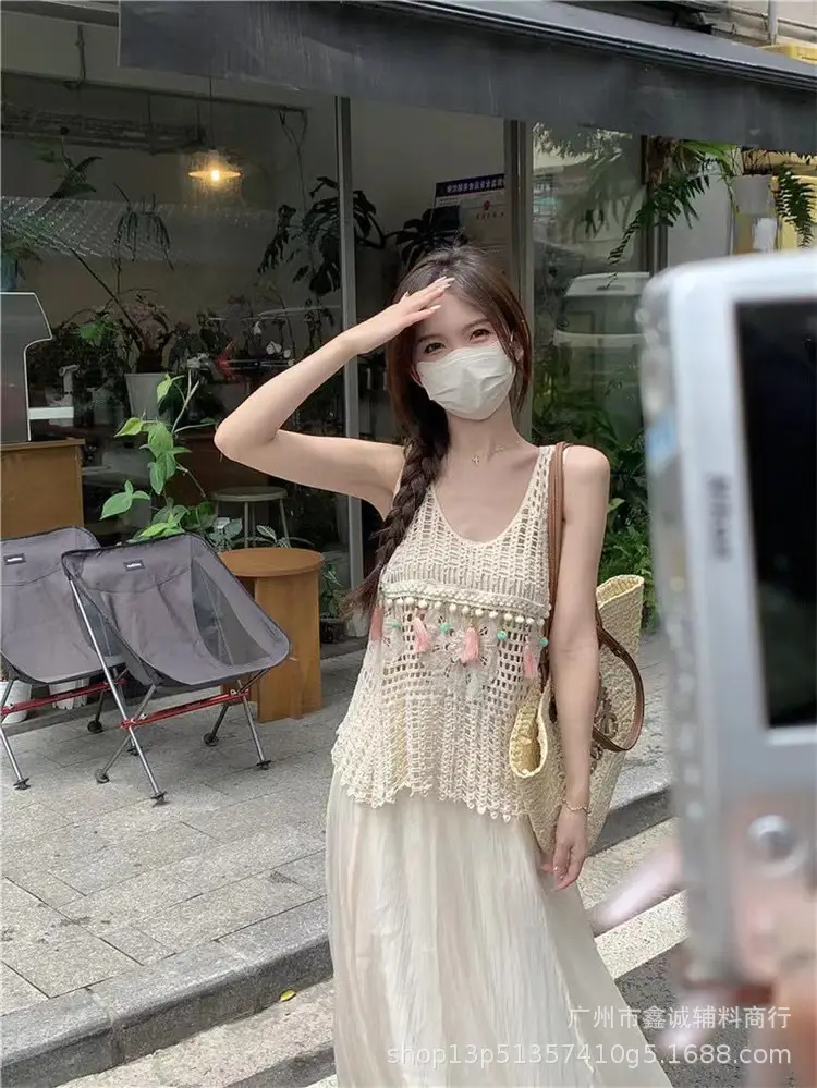 New V-neck Knitted V-Neck Vest Women's Elegant Stacked Top - Image 18