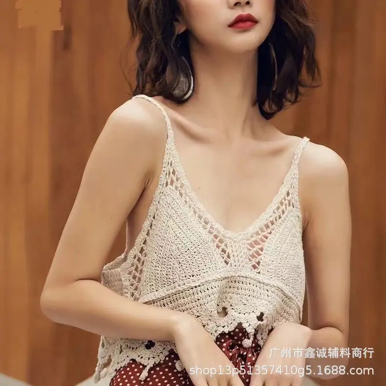 New V-neck Knitted V-Neck Vest Women's Elegant Stacked Top - Image 4