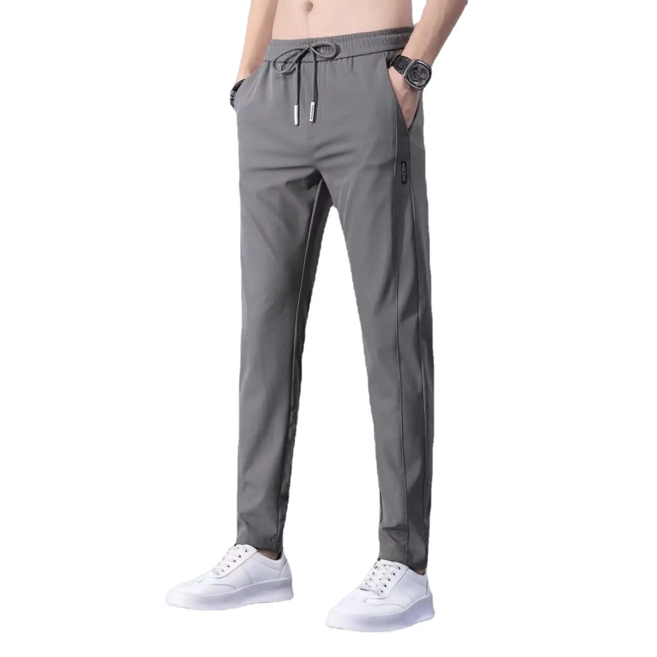 Men Ice Silk Slim Fit Pants 2022 Summer - Image 13