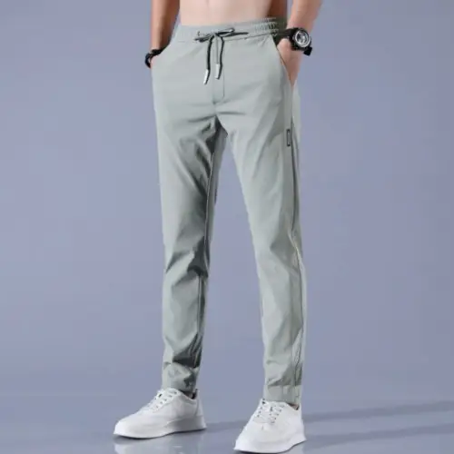 Men Ice Silk Slim Fit Pants 2022 Summer - Image 4