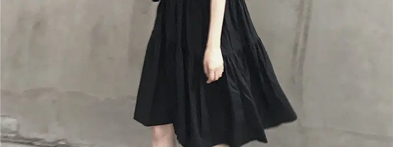 2023 Black Loose Western Dress Plus Size Fat Sister Cover — feature 23