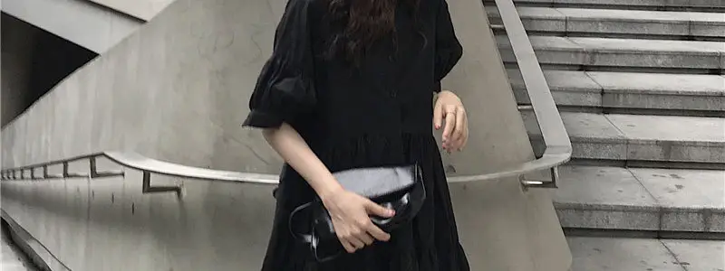2023 Black Loose Western Dress Plus Size Fat Sister Cover — feature 25