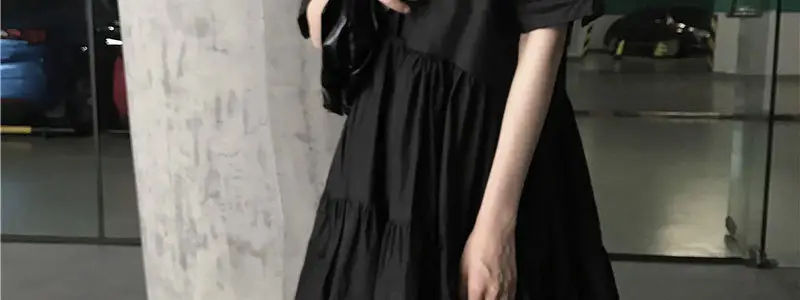 2023 Black Loose Western Dress Plus Size Fat Sister Cover — feature 7